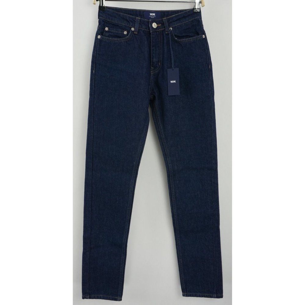 New 165$ Wood Wood Lea Women's 25 x 32 Slim Fit‎ Dark Blue Denim High Rise Jeans